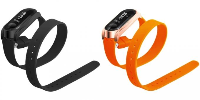 Bracelet en silicone pour Xiaomi Mi Band 3 sur les deux wrap