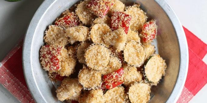 Légumes dans le four au parmesan et le paprika