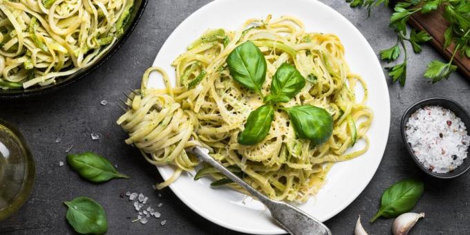 Pâtes aux courgettes et au fromage