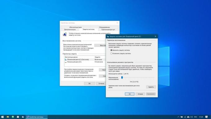 Configuration de Windows 10: Créer un point de restauration