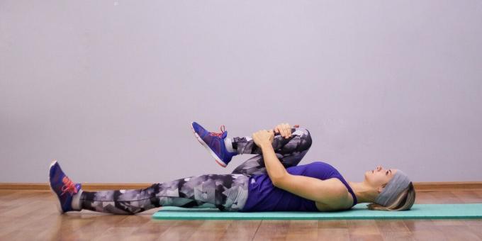 Exercices de yoga simples: pose du genou