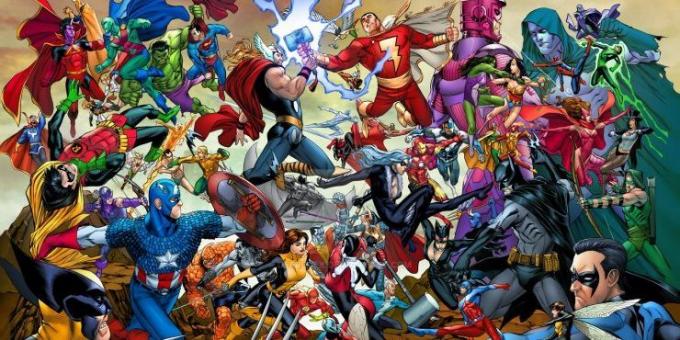 série sur les superhéros: Contrairement à Marvel de DC