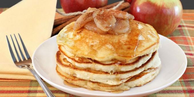 Crêpes aux pommes et au lait