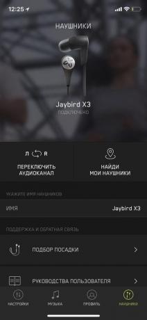 Jaybird X3: application mobile