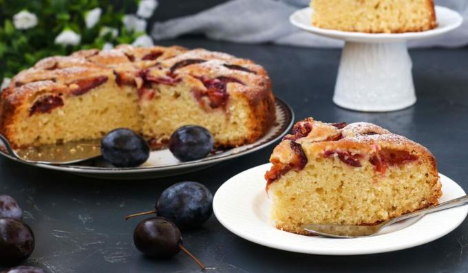 Tarte aux prunes et aux prunes