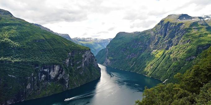 Où aller en Europe: fjord de Geiranger, Norvège