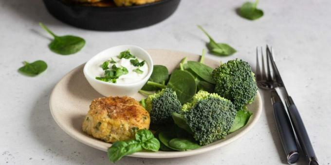 Escalopes de poitrine de poulet avec brocoli et épinards