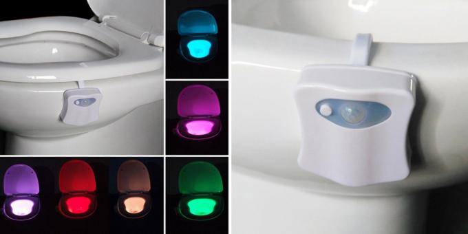 lumières colorées pour la toilette