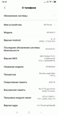 Mi Max examen Xiaomi 3: Version