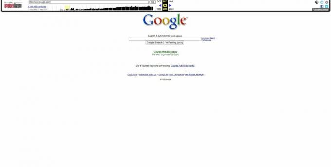 Archive Web: une copie du site Google
