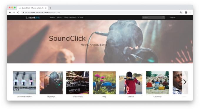Nouvelle musique gratuitement: SoundClick