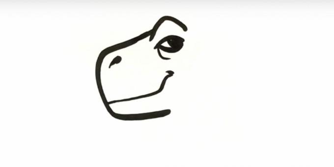 Comment dessiner un dinosaure: ajouter une bouche
