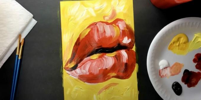 Comment dessiner les lèvres: peindre dans l'espace entre les lèvres