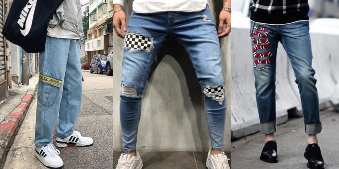 jeans hommes en 2019 avec des accents de couleur