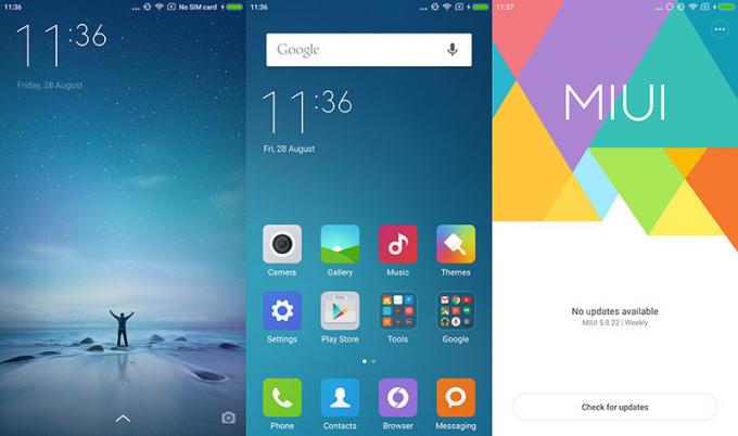 conception MIUI, pur Android
