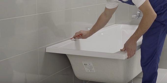 Installation du bain avec ses mains: Essayez et mettre un bain