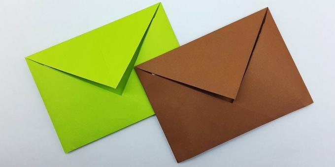 Comment faire une enveloppe classique dans la technique de l'origami sans colle