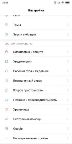 Profil sur Android OS: Configuration