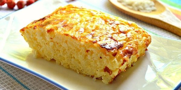 recette de casserole de fromage: fromage cottage et Casserole de riz 