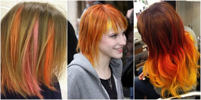 Couleur de cheveux à la mode: orange