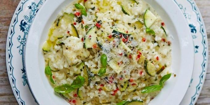 Recette pour risotto aux courgettes