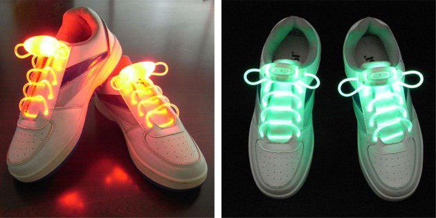 lumineux lacets de chaussures