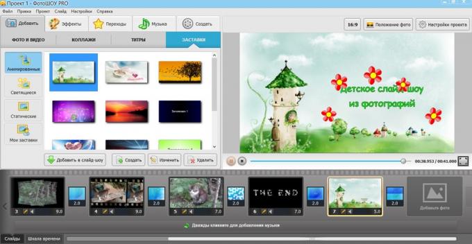 « Photo Slideshow Creator PRO»: modifier diapositive