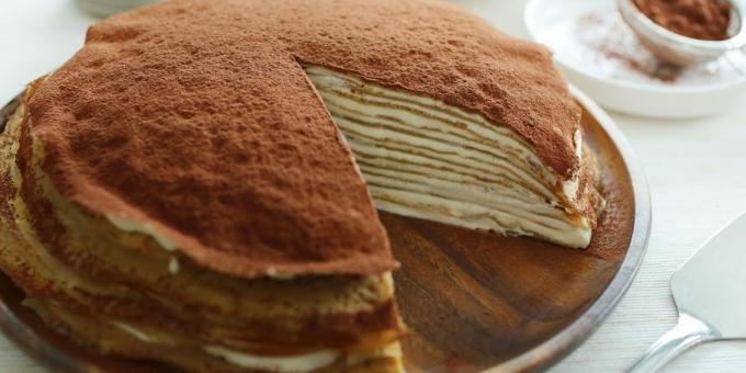 Recette: Gâteau de crêpes « Tiramisu »