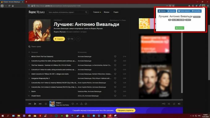 Téléchargez de la musique depuis Yandex. Musique ": Yandex Music Fisher