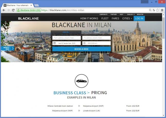 services Blacklane sont également bonnes dans toutes les régions du monde