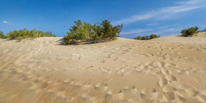 Attractions Anapa: dunes de sable à Dzhemete