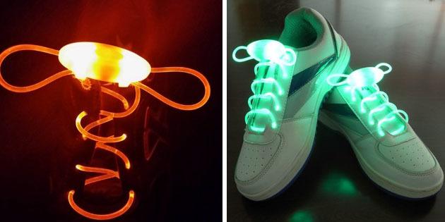 lacets de chaussures illuminées