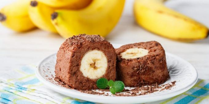 Dessert facile au chocolat et aux bananes