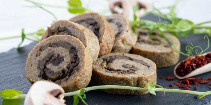 Rouleau de foie aux champignons