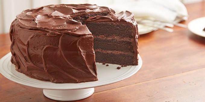 Recettes pour les végétariens: gâteau au chocolat