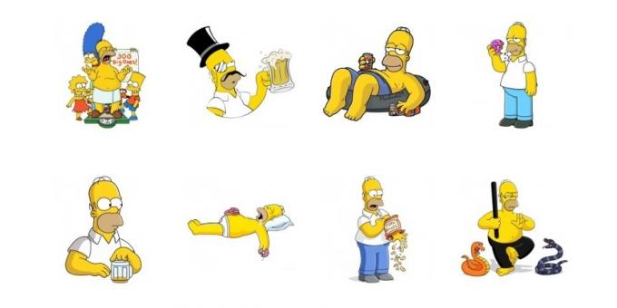 Autocollants: Les Simpsons