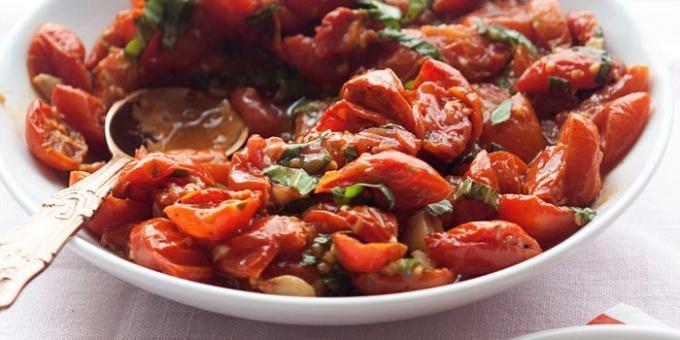 Sauce tomate de tomates cerises à l'ail