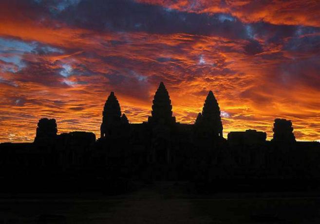 Coucher de soleil au Cambodge