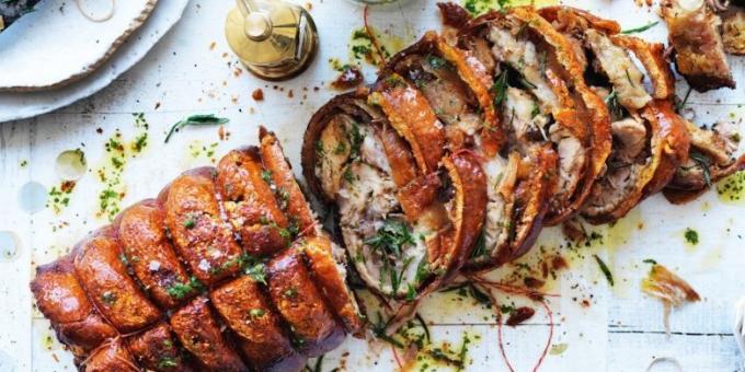 Porc au four: italien porchetta de Jamie Oliver