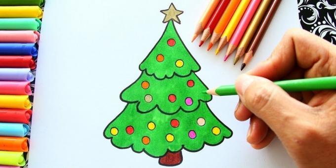 Comment dessiner un crayon d'arbre en peluche ou un stylo feutre