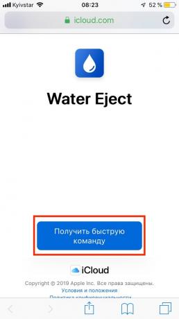 Si l'eau pénètre dans l'iPhone: l'eau Eject invite de commande