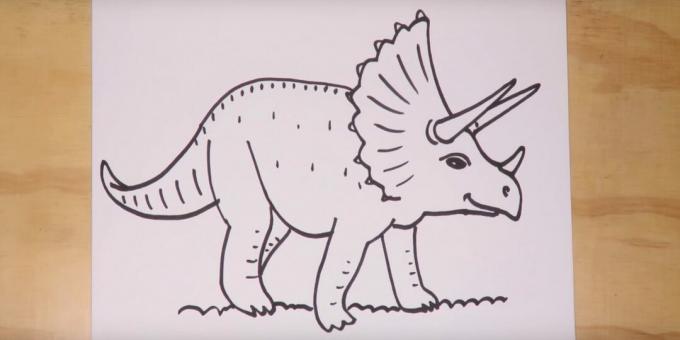 Comment dessiner un tricératops