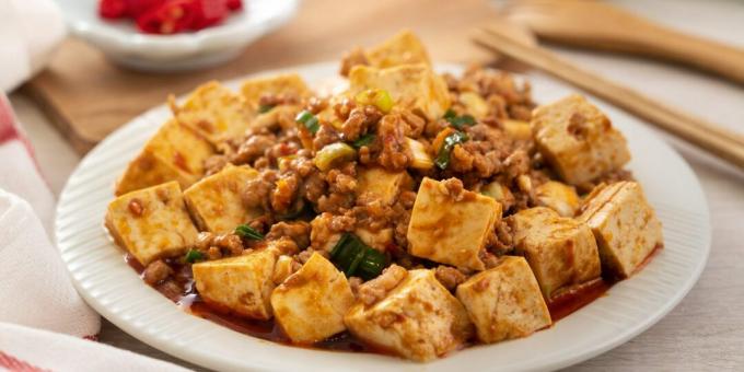 Viande hachée frite au tofu