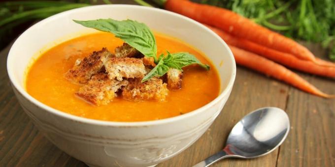 Soupe facile à la crème de carottes