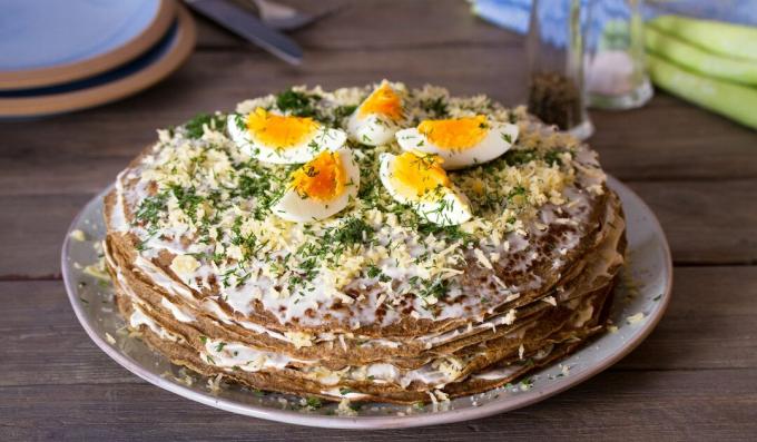 Gâteau de foie délicat aux champignons