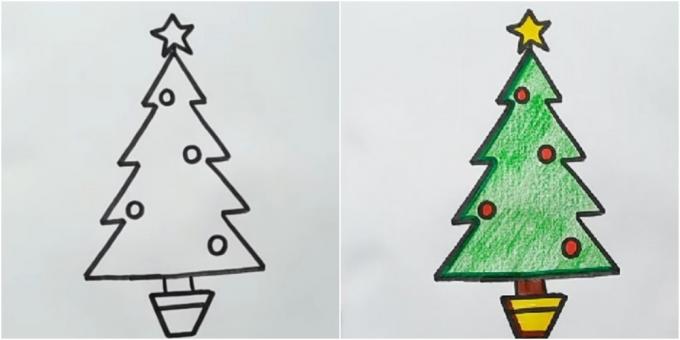 Comment dessiner un arbre angulaire avec un crayon ou un stylo-feutre
