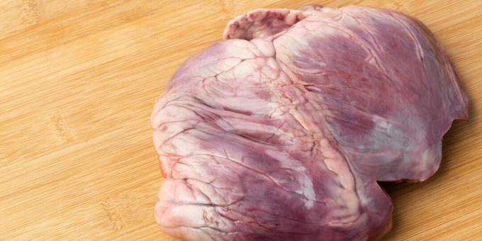Comment et combien faire cuire un cœur de porc: cœur de porc coupé