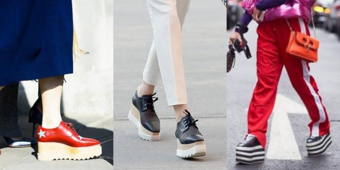 articles de mode en 2018: Chaussures avec une plate-forme audacieuse