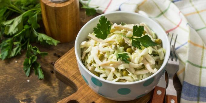 Salade de calamars et chou