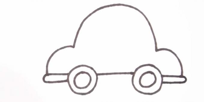 Comment dessiner une voiture: peindre le bas de la voiture